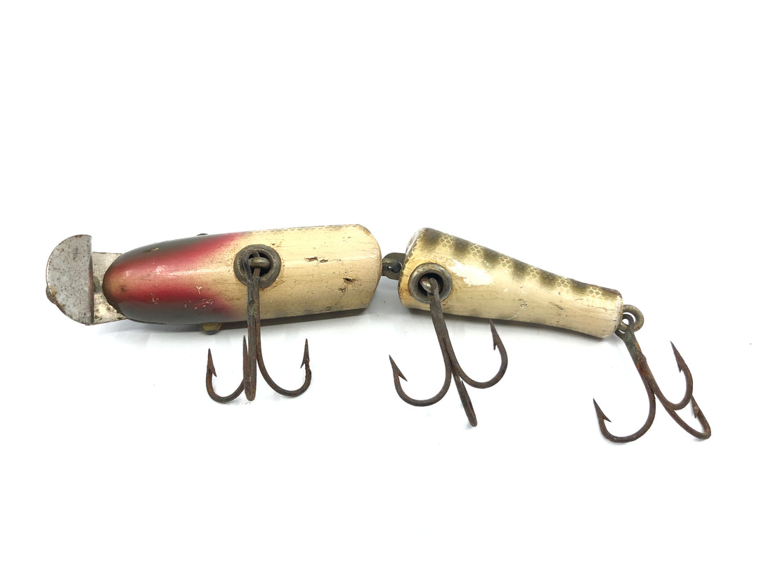 Creek Chub 2600 Jointed Pikie Minnow in Pikie Color Wooden Lure Glass Eyes