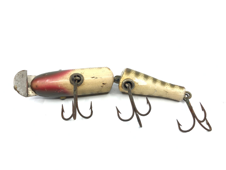 Creek Chub 2600 Jointed Pikie Minnow in Pikie Color Wooden Lure Glass Eyes
