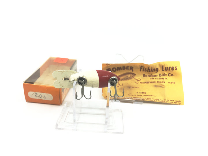 Vintage Wooden Bomber 204 Red Head/White Color with Box