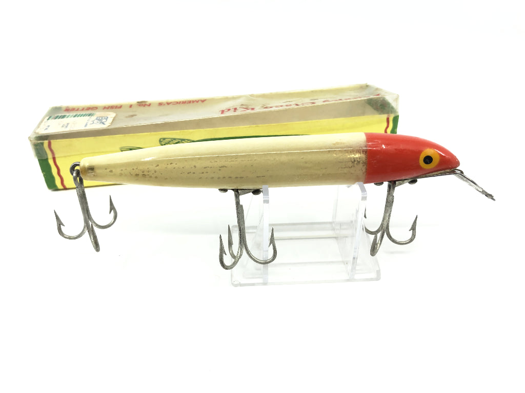 Husky Cisco Kid Musky Lure Red Head White Body Color 613S Shallow Lip with Box