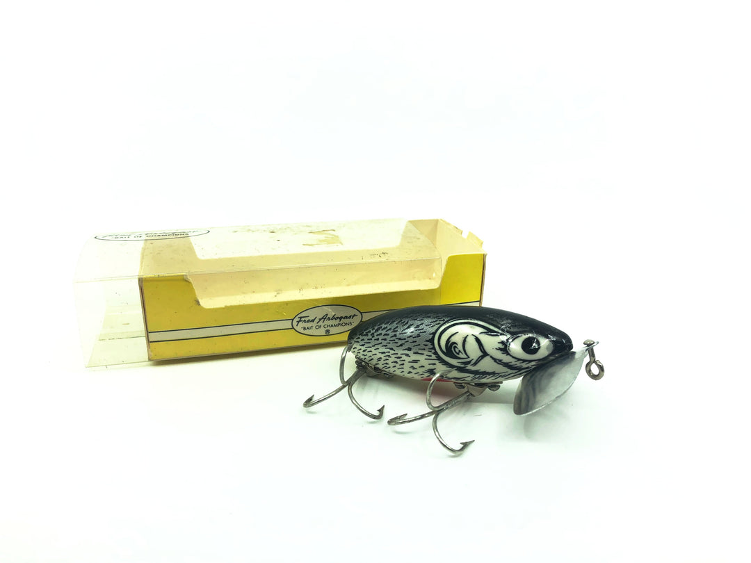 Arbogast Jitterbug Seein's Believin Mouse #247 Color with Box, Flat-Eyed Model.