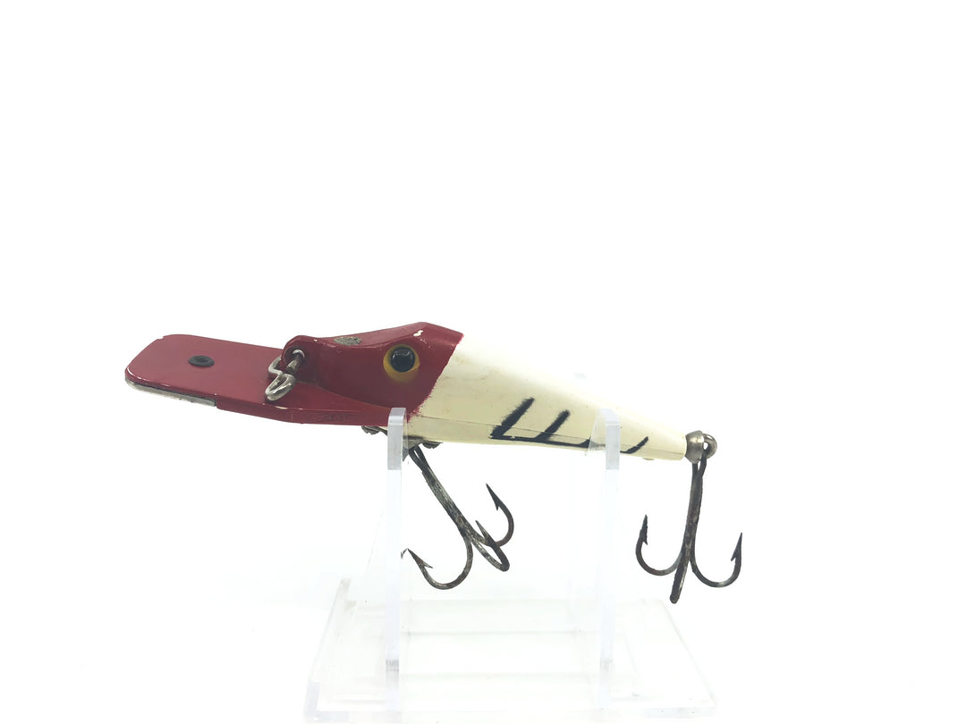 Arbogast Hustler White Red/Black Ribs Color