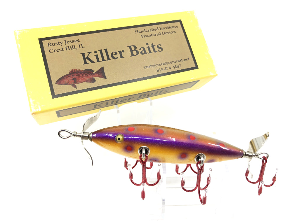 Rusty Jessee Killer Baits Model 150 Minnow in Purple Pearl Spot Color 2016
