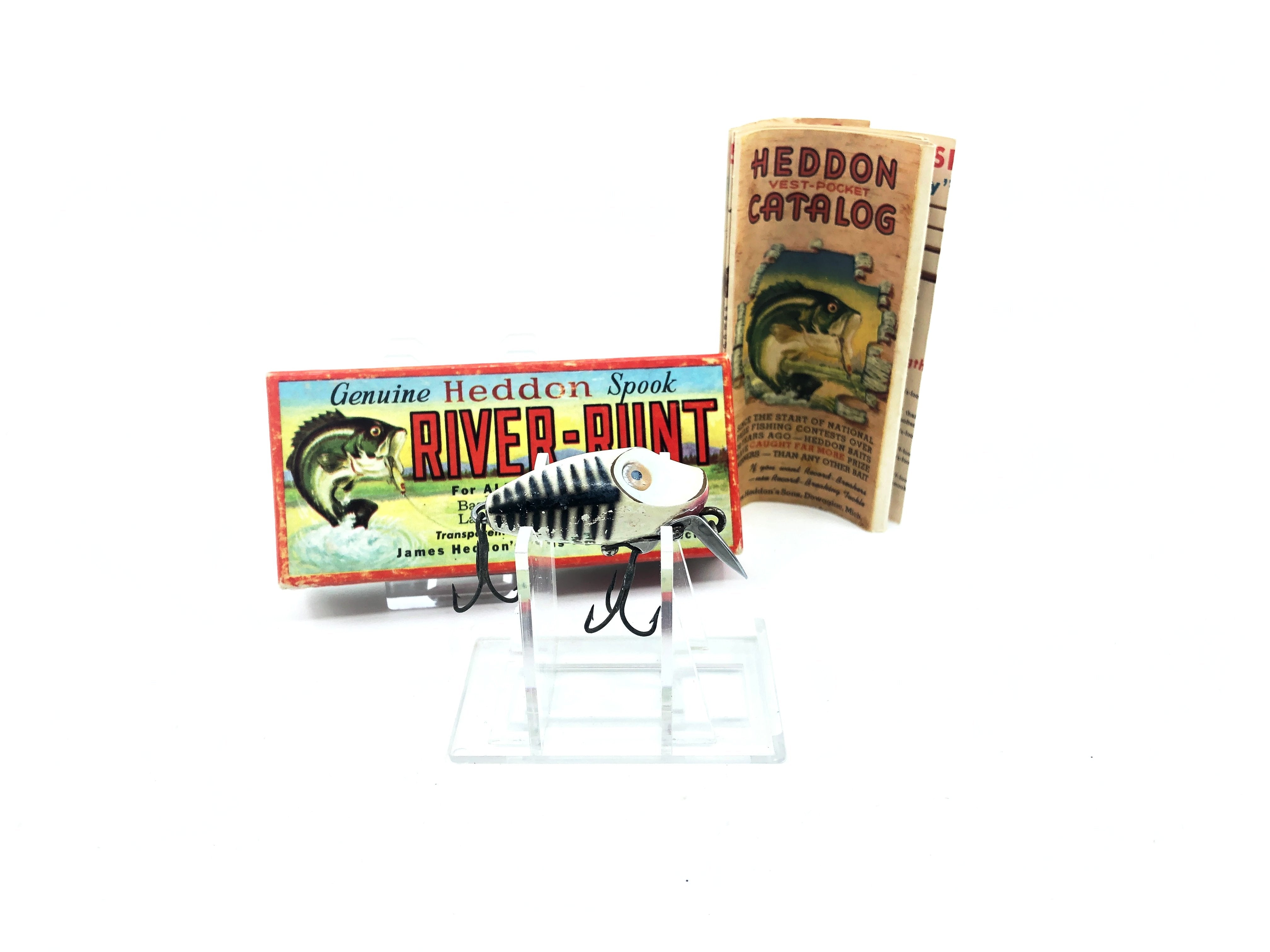 Boîte Vintage Heddon Midgit Digit 9020-XBW Pour Leurre River Runt