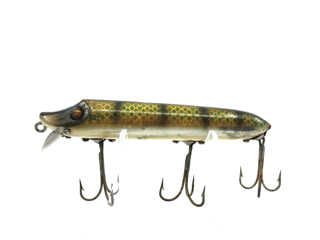 Wooden Heddon Vamp Pike Scale "Goggle Eyes"