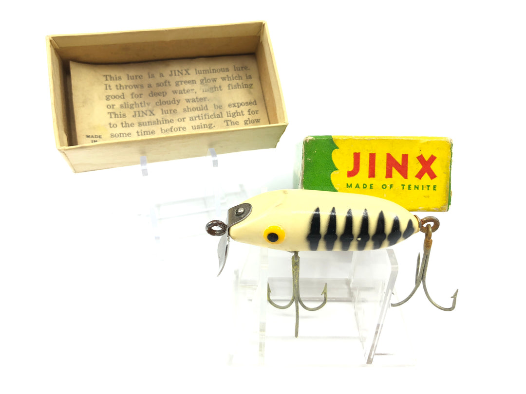 Vintage Rinehart Jinx with Box and Paperwork White with Black Ribs Color