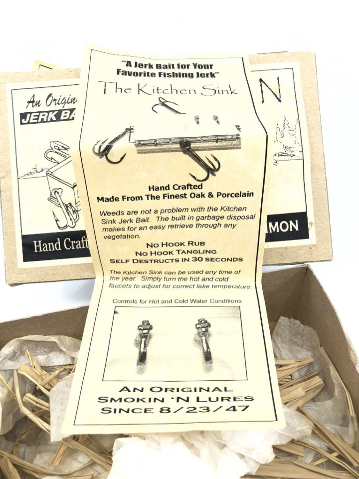 An Original JERK BAIT the KITCHEN SINK Lure by John Lunge Laimon with Box Novelty Lure