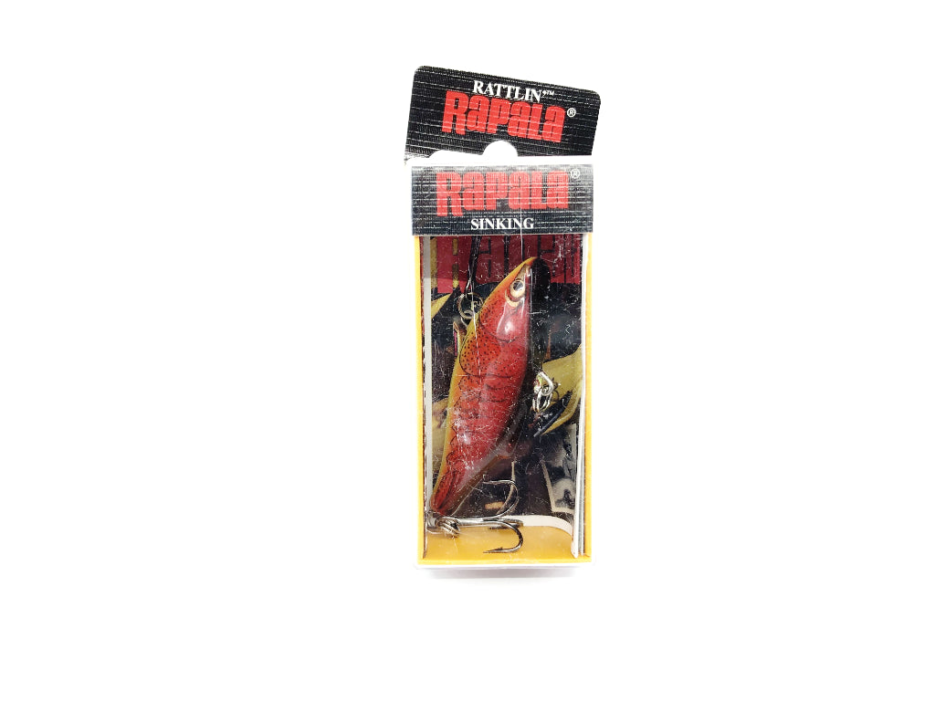Rapala Rattlin' Rap RNR-5 RCCW Red Chartreuse Crawdad Color New in Box Old Stock