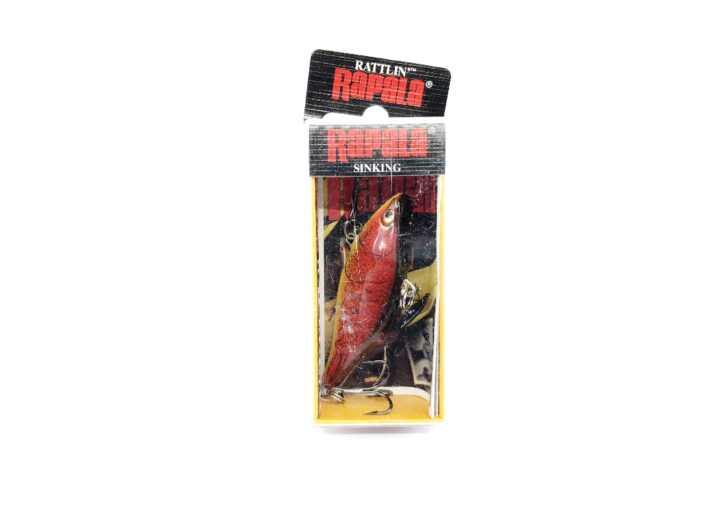Rapala Rattlin' Rap RNR-5 RCCW Red Chartreuse Crawdad Color Tough Color New in Box Old Stock