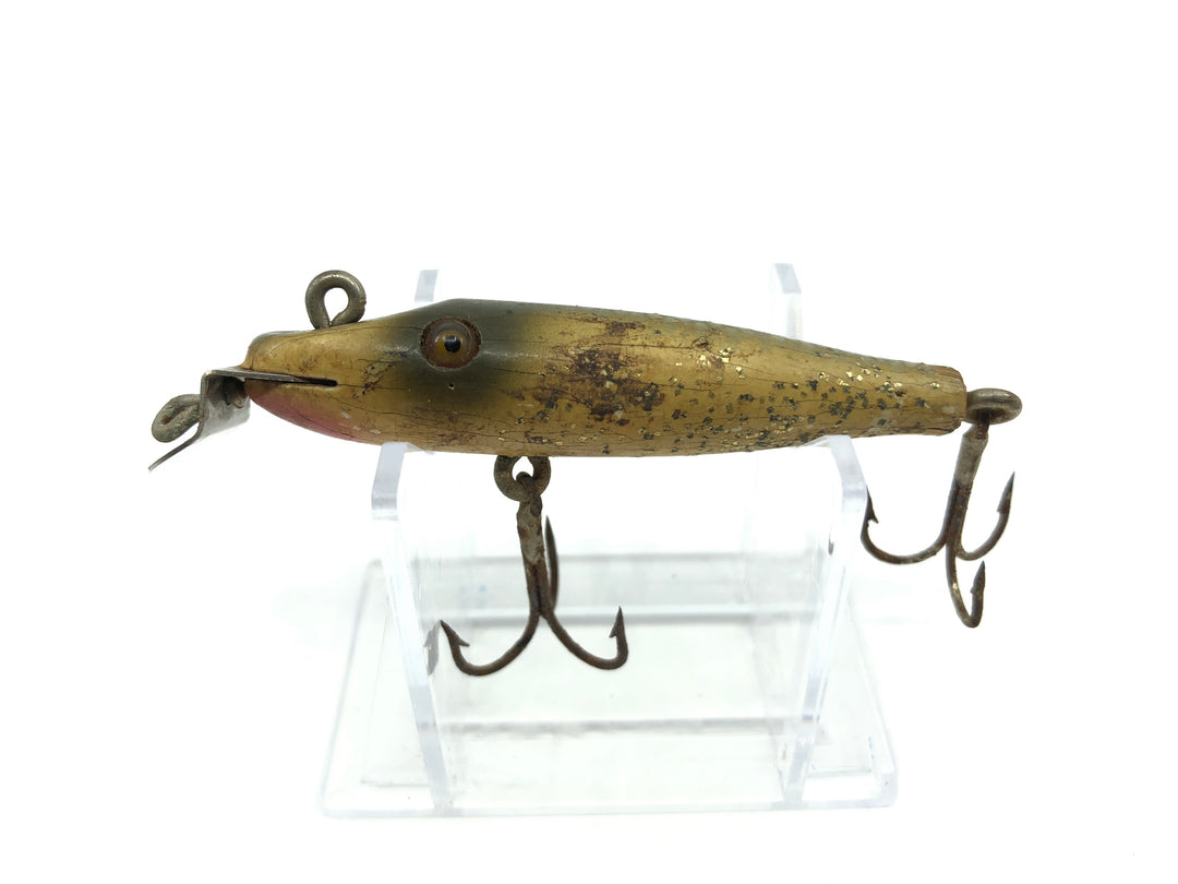 Creek Chub 2200 Midget Pikie Minnow in Silver Flash Color 2218 Wooden Lure Glass Eyes