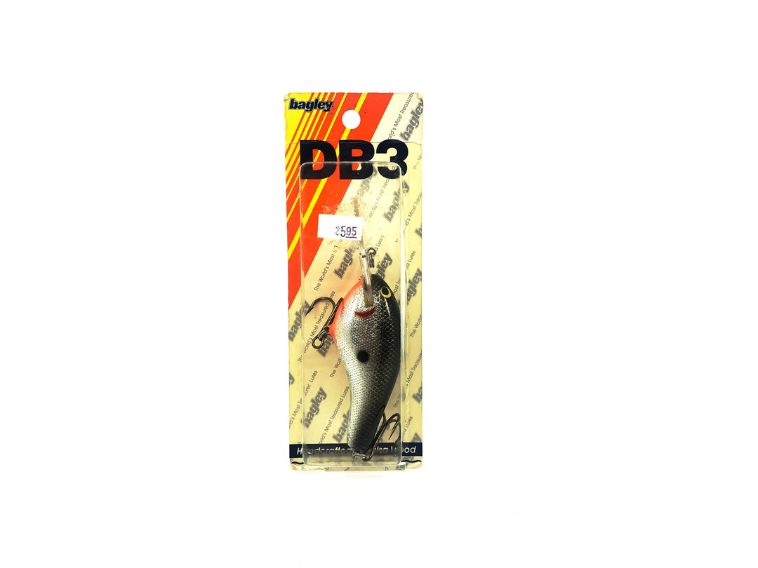 Bagley Diving B3 DB3-BS Black on Silver Foil Color New on Card Old Stock Florida Bait