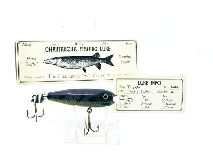 Chautauqua Special Order Wooden Torpedo in Purple Sucker Color 2020
