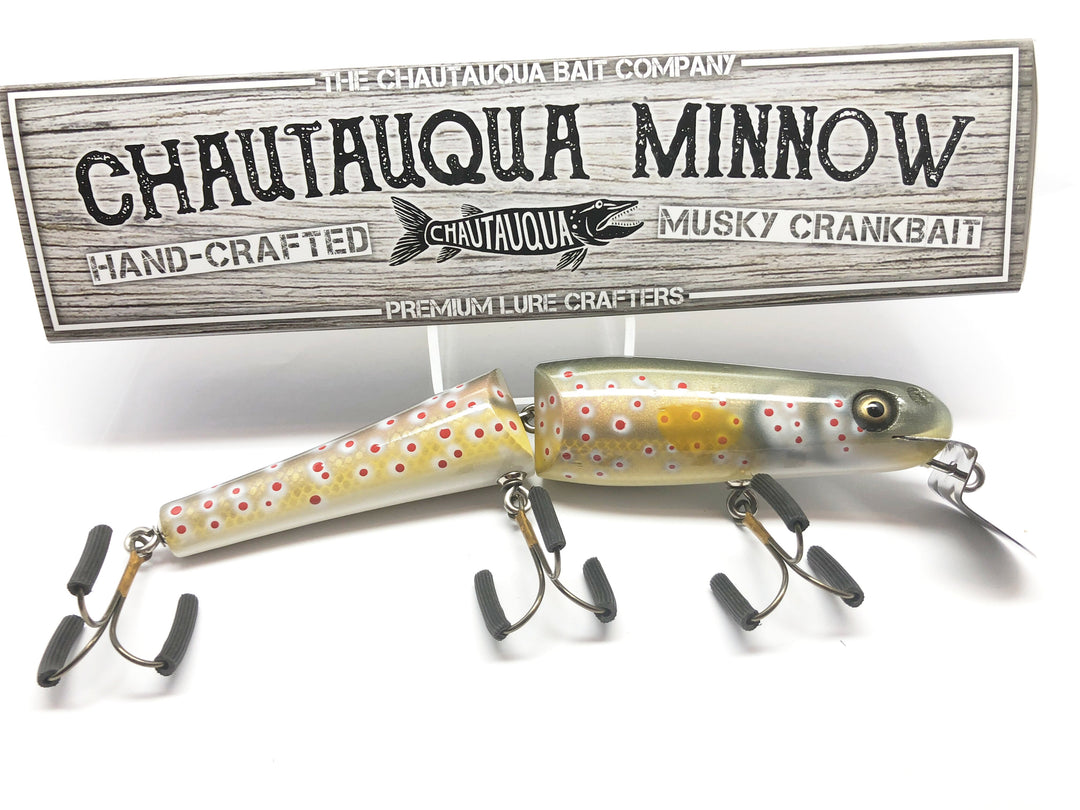 Jointed Chautauqua 8" Minnow Musky Lure Special Order Color "HD Brown Trout"