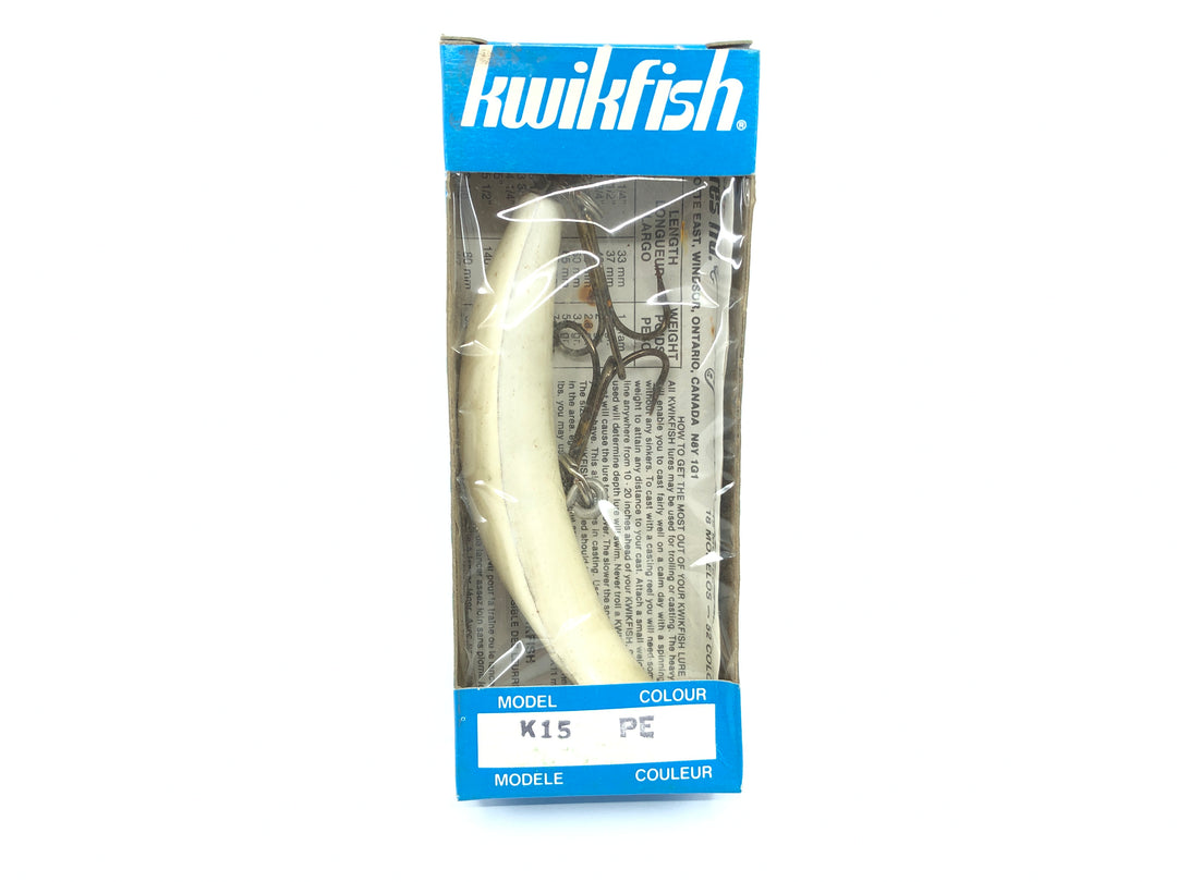 Kwikfish K15 PE White Pearl Color New in Box Old Stock