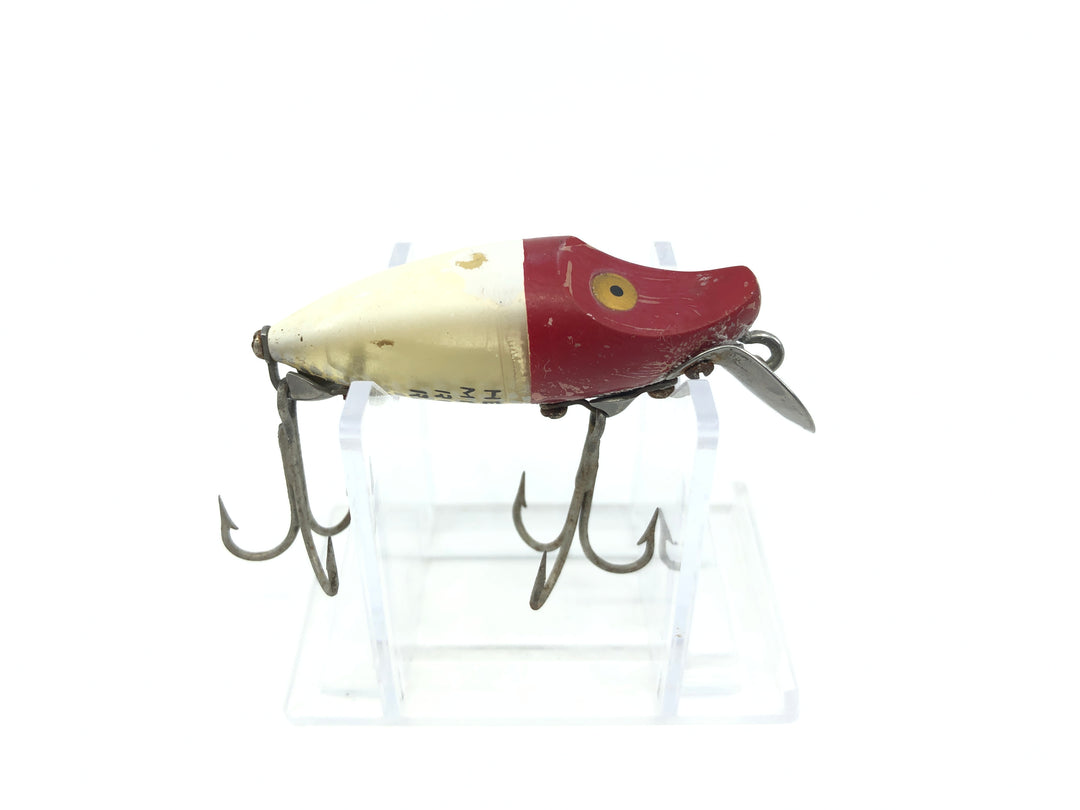 Heddon Midget River Runt Red Head White Color