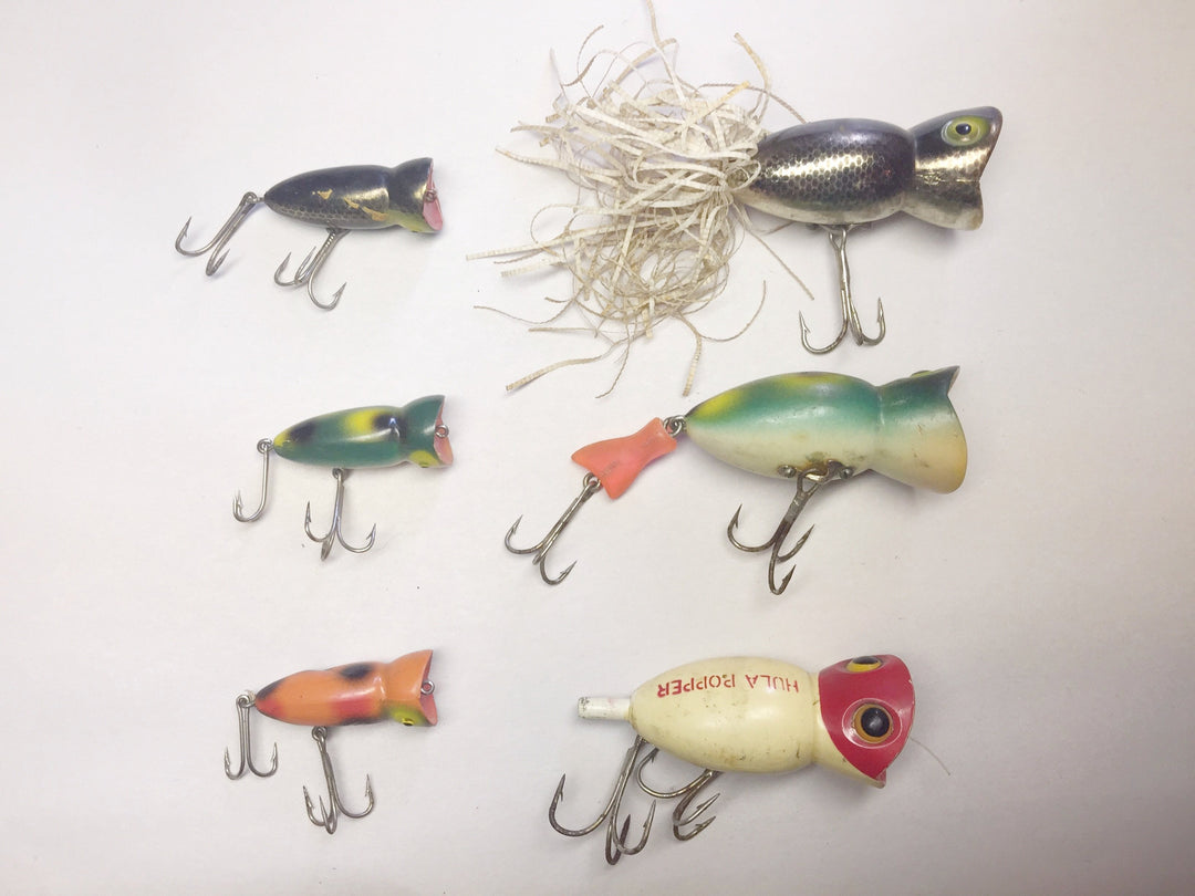 Arbogast Hula Popper Lot Of 6