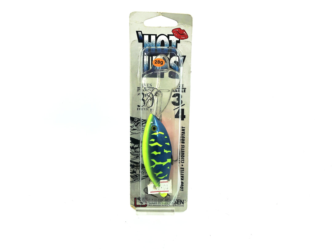 Luhr-Jensen Hot Lips, Fluorescent Tiger Color New on Card