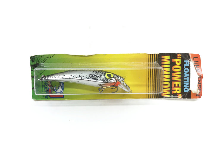 Luhr-Jensen Floating Power Minnow Silver Black Color with Card