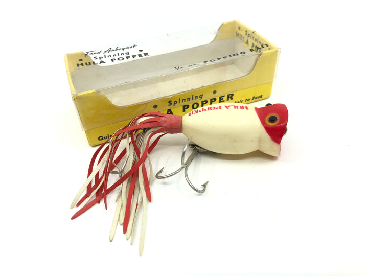 Arbogast Vintage Hula Popper Red Head White with Box
