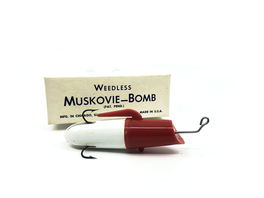 Vintage Weedless Muskovie-Bomb Red/White Color with Box