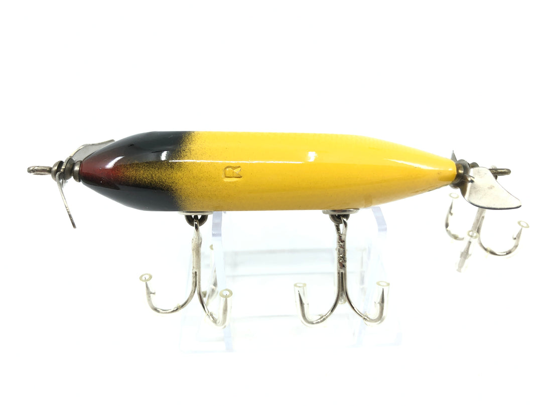 Creek Chub 1500 Injured Minnow White Scale Color 1525 Repaint Wooden Lure Glass Eyes