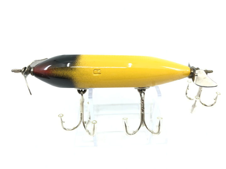 Creek Chub 1500 Injured Minnow White Scale Color 1525 Repaint Wooden Lure Glass Eyes