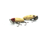 Two Arbogast Jitterbug Red/White Color