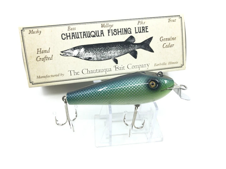 Chautauqua Wooden Wiggler Green Chub Color Factory Lip Custom Lure