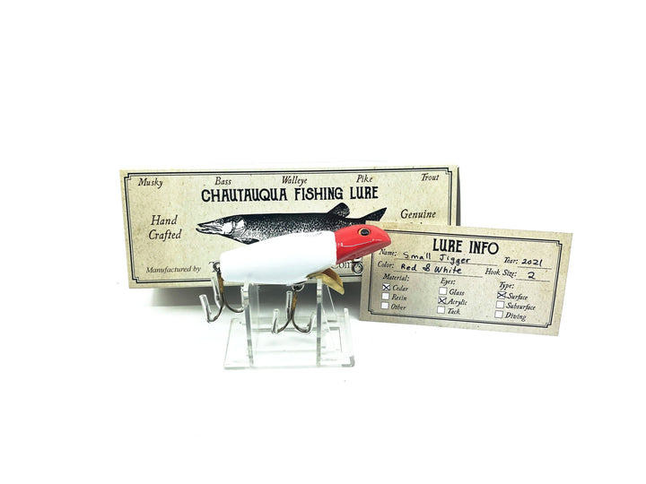 Chautauqua Special Order Wooden Small Jigger in Red White Color