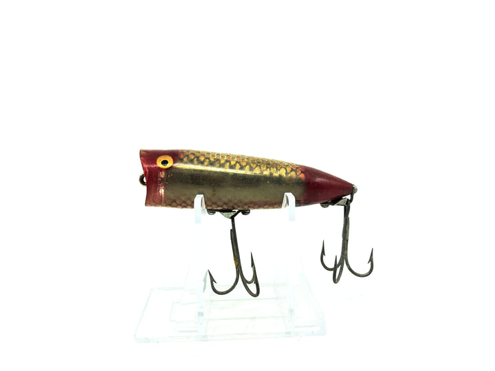 Heddon Chugger Spook 9542, FF+GR Fish Flash/Gold Reflector/Red Scale Color