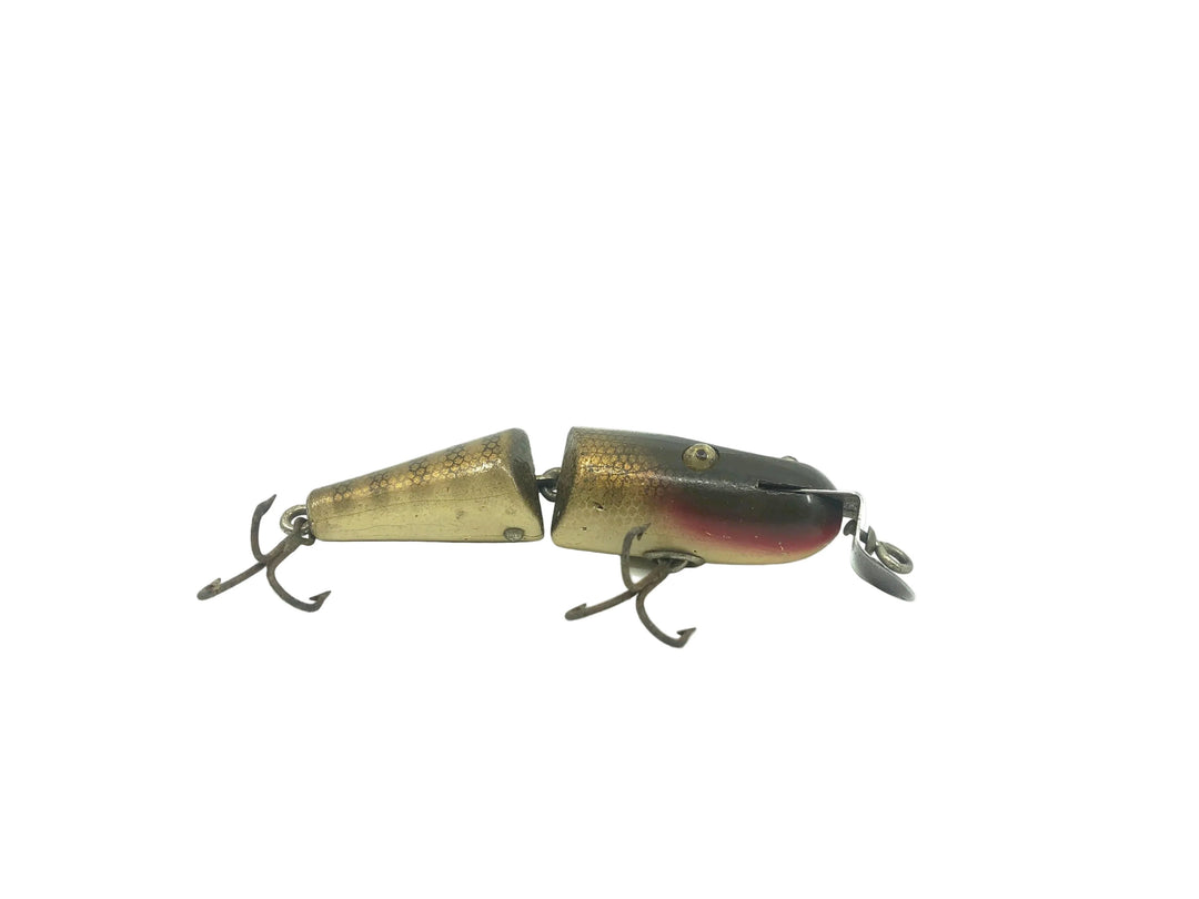 Creek Chub 2700 Baby Jointed Pikie Minnow in Pikie Color Wooden Lure Glass Eyes