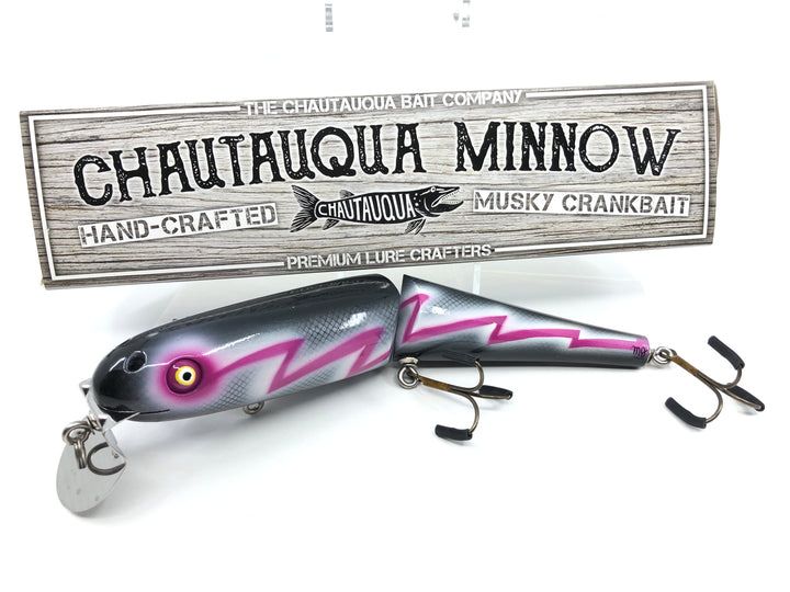 Jointed Chautauqua 8" Minnow Musky Lure Special Order Color "Purple Bolt"