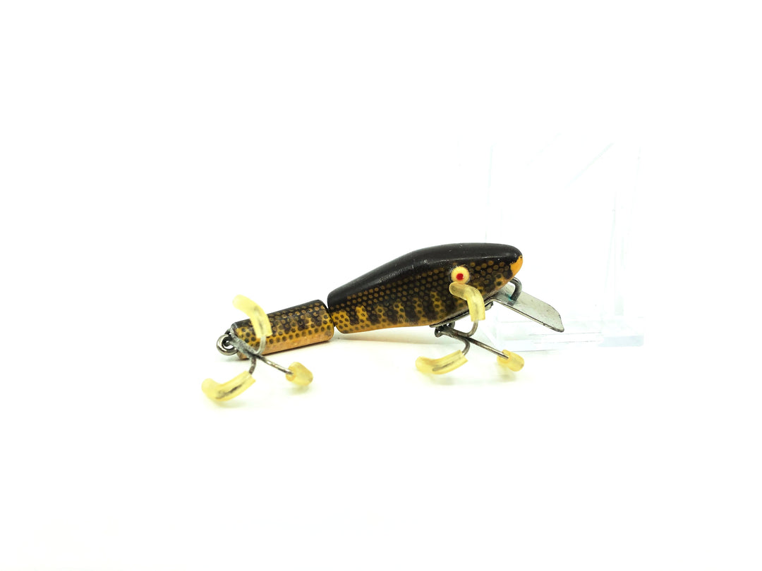 L & S Minnow Bass-Master Model 15, Yellow/Brown Ribs & Back, Opaque Eyes