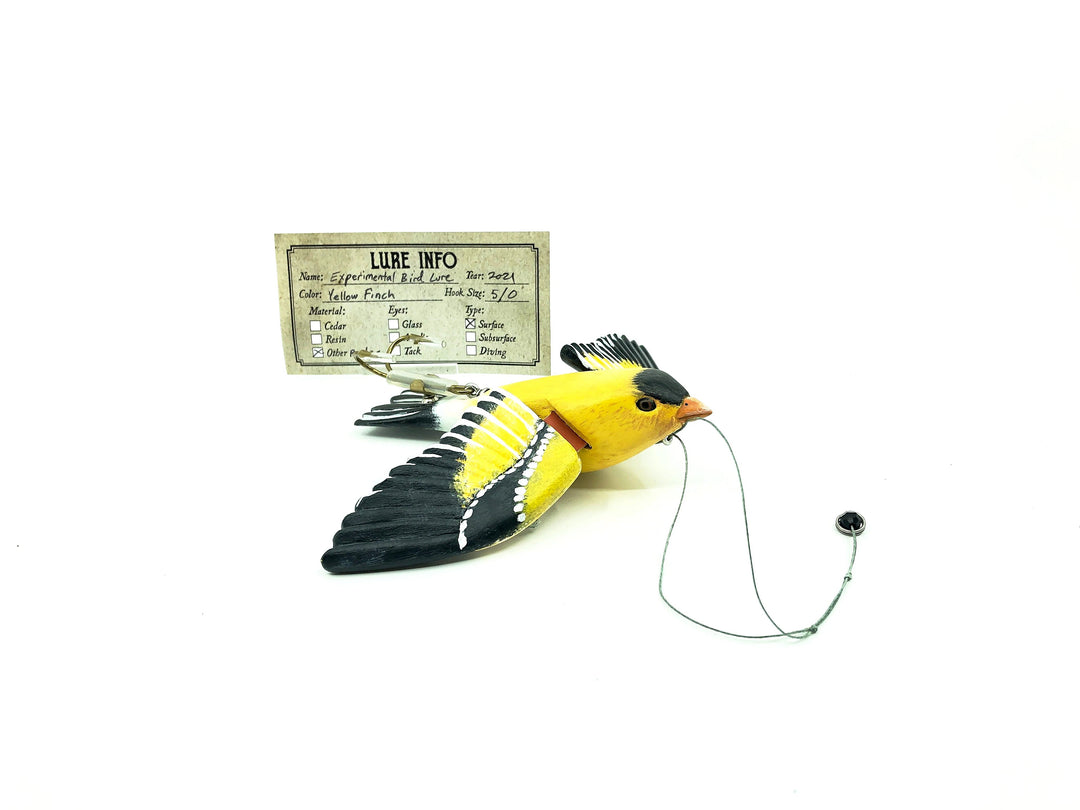 Chautauqua Custom Experimental Bird Lure, Yellow Finch Color