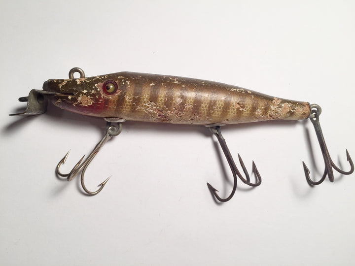Creek Chub 700 Pikie Wooden Lure Glass Eyes Warrior DLT