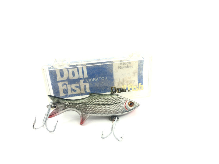 Doll Fish V27 Silver and Green Minnow New in Box Old Stock