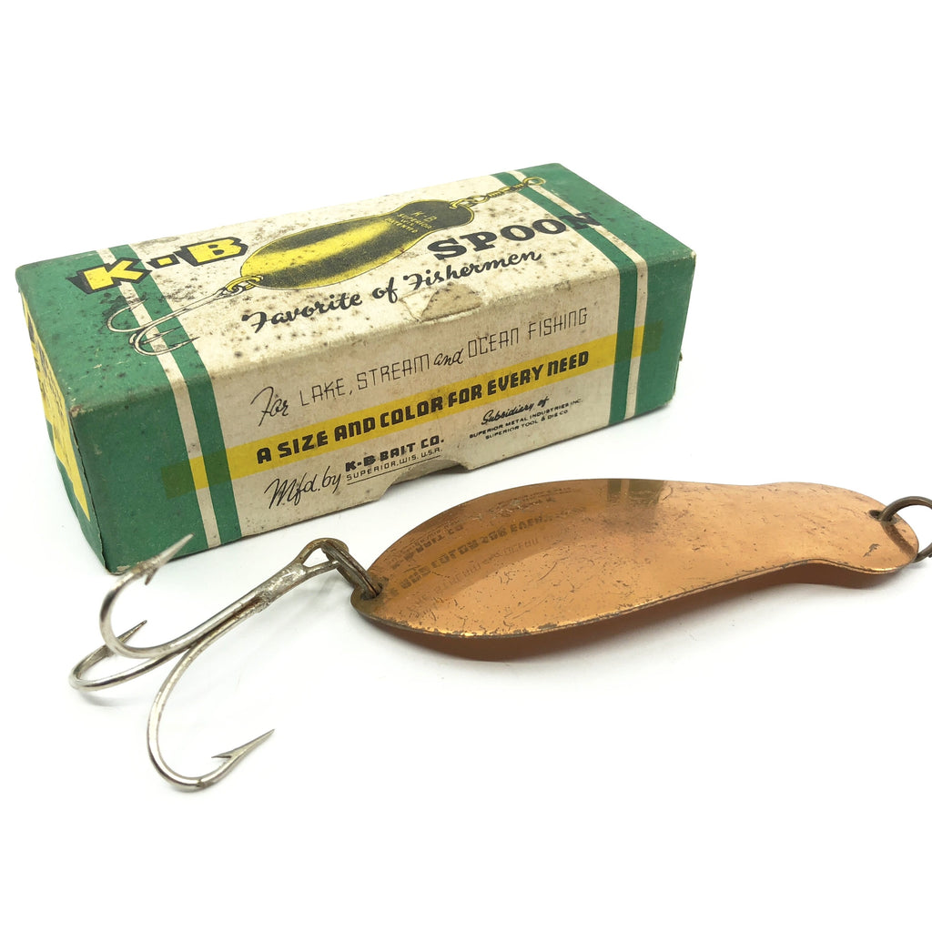 Vintage K-B Bait K-B Spoon 2, 1/2oz Nickel fishing spoon #4649