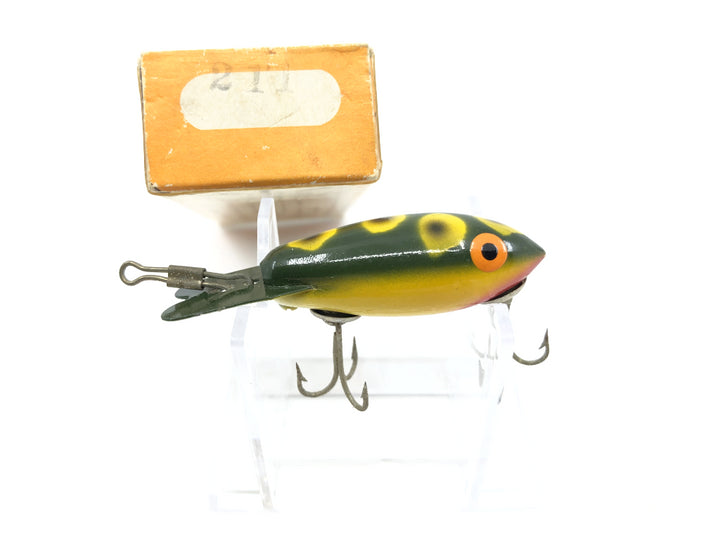 Vintage Wooden Bomber Frog Color 211 with Box