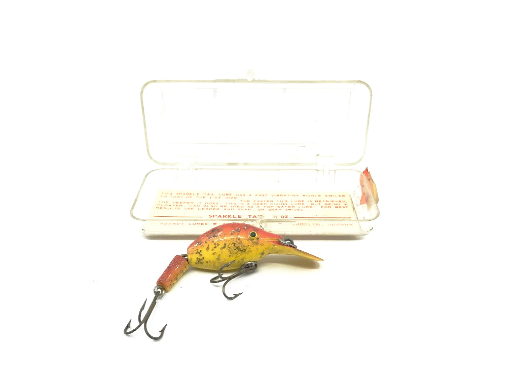 Vintage Hubbard Sparkle Tail Yellow and Red with Box