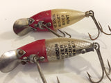 Heddon River Runt Spooks Lot of 2 Red and White