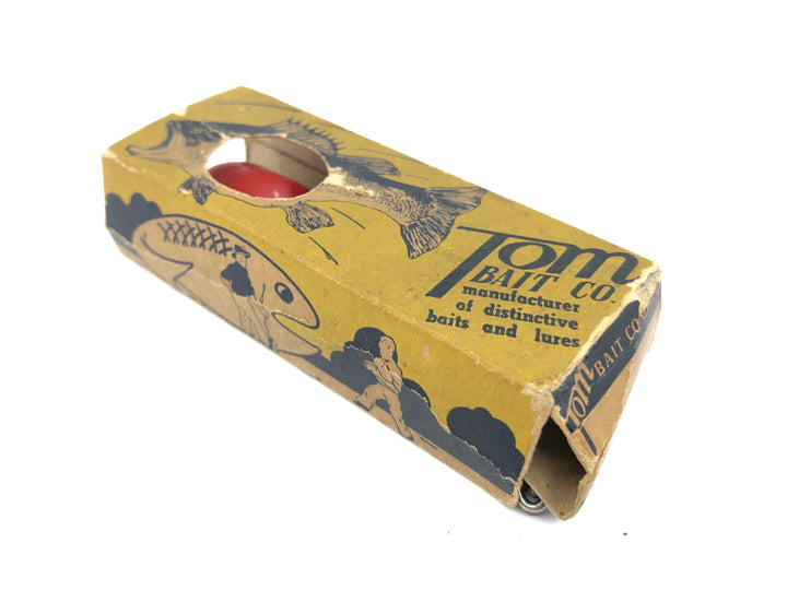Tom Bait Co Gizmo Lure with Box Red and White