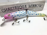 Jointed Chautauqua 8" Minnow Musky Lure Special Order Color "Easter Egg"