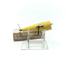 Wood-Line Lure Popper, Blue Speckle/Yellow Ribs Color, Wisconsin Bait
