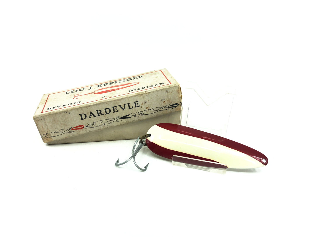 Early Eppinger Dardevle, White/Red Color with Box