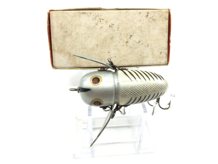 Heddon Crazy Crawler 2120 XRS Silver Shore Color with Box Nice Combo