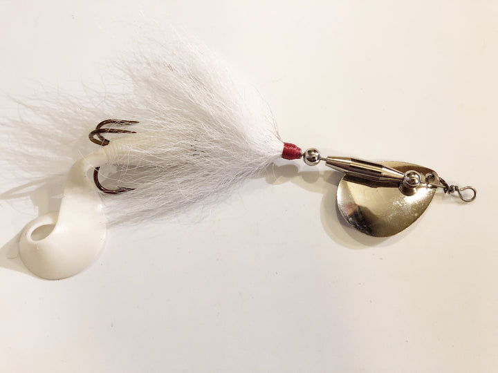 Musky Buster Bucktail White Spinner Like New