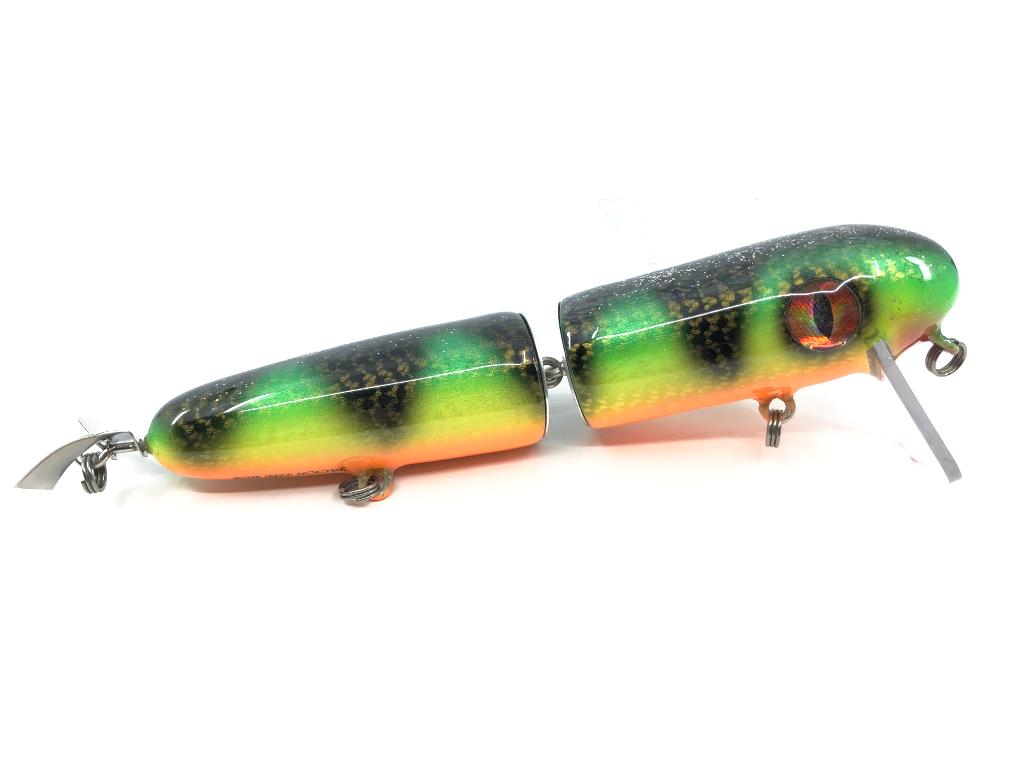 D&G Custom Jack 'n the Box Musky Lure Fire Tiger Perch Color