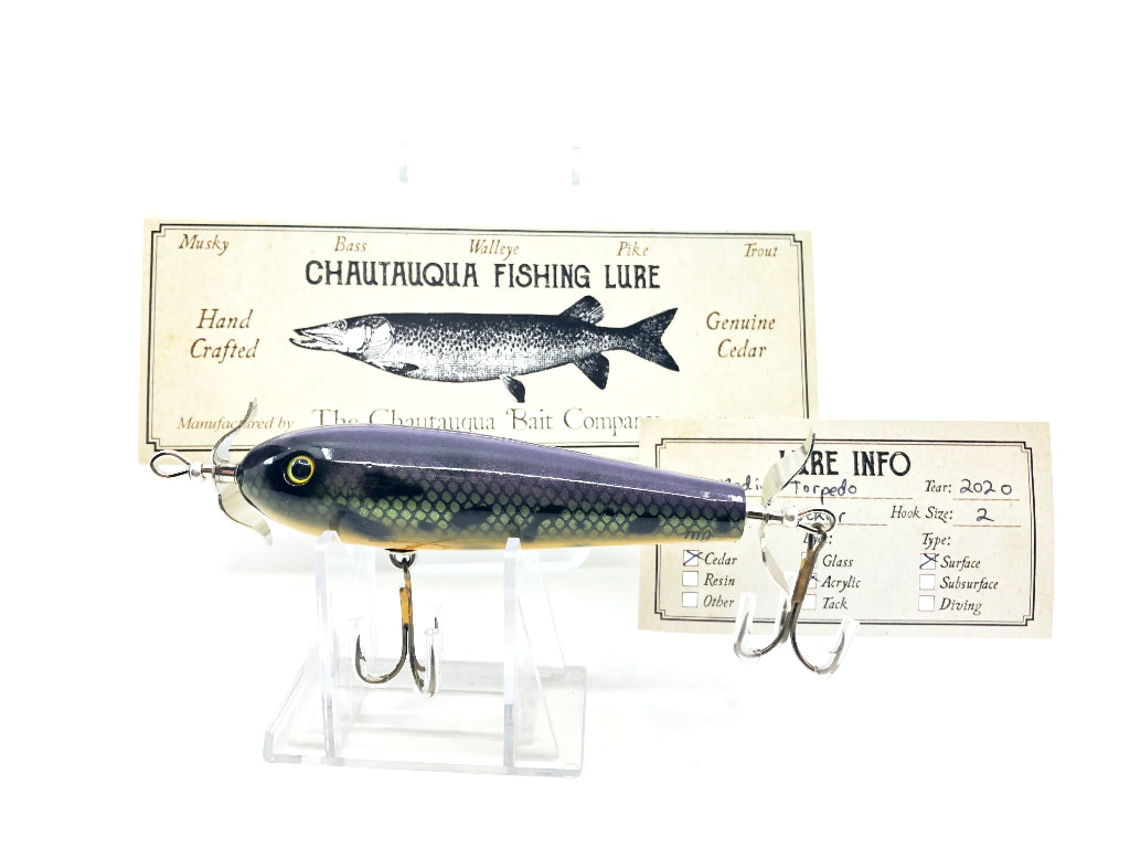 Chautauqua Special Order Wooden Medium Torpedo in Purple Sucker Color 2020
