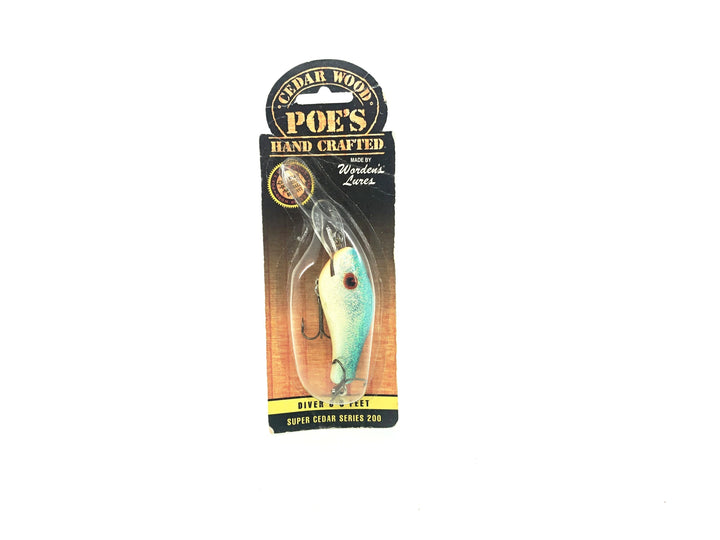 Poe's Super Cedar Series 200 Blue Flitter Color on Card