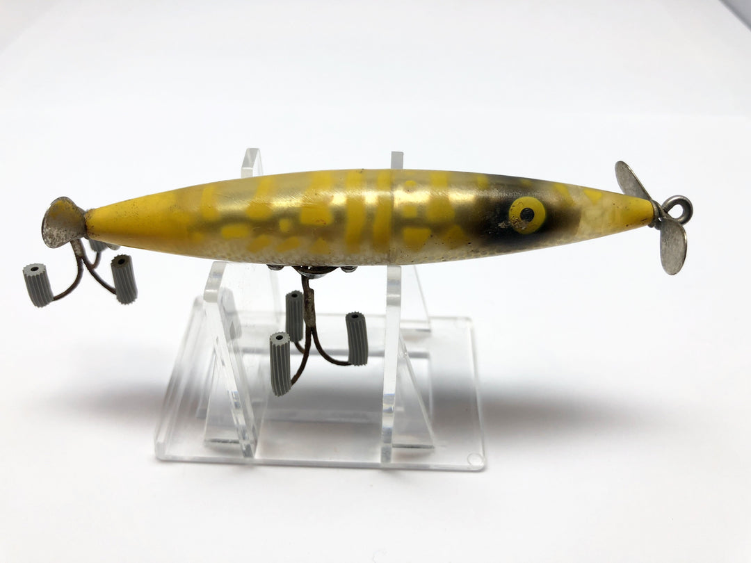 Heddon Dying Flutter Yellow Black and Clear